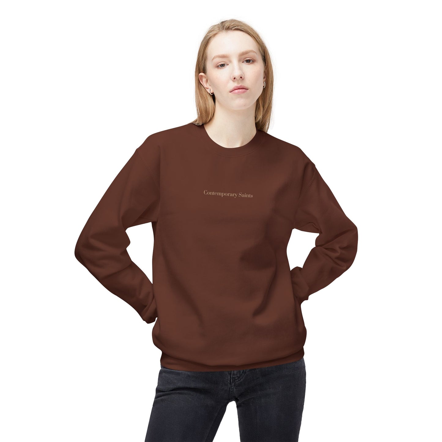 Minimalist Contemporary Saints Logo Sweatshirt