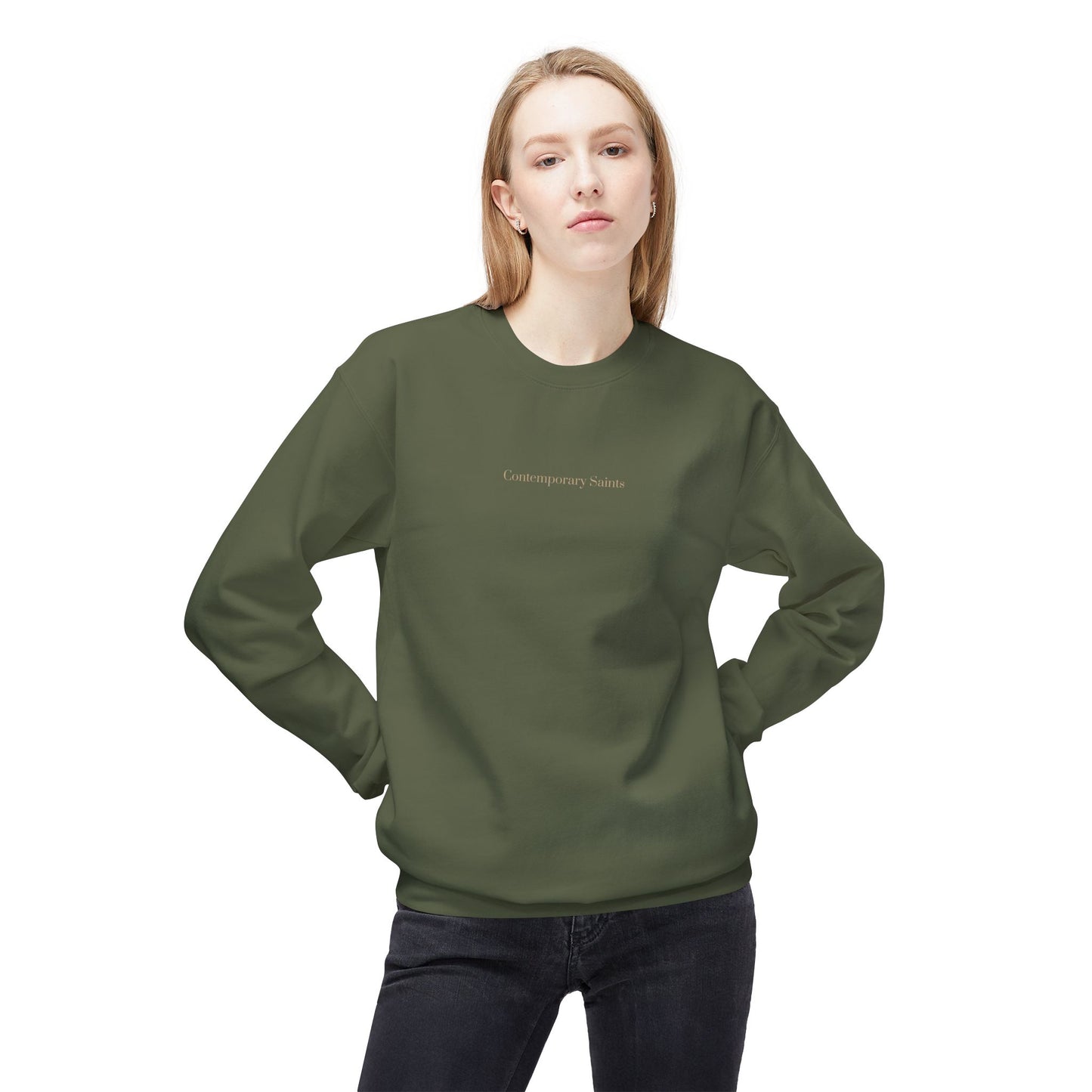 Minimalist Contemporary Saints Logo Sweatshirt