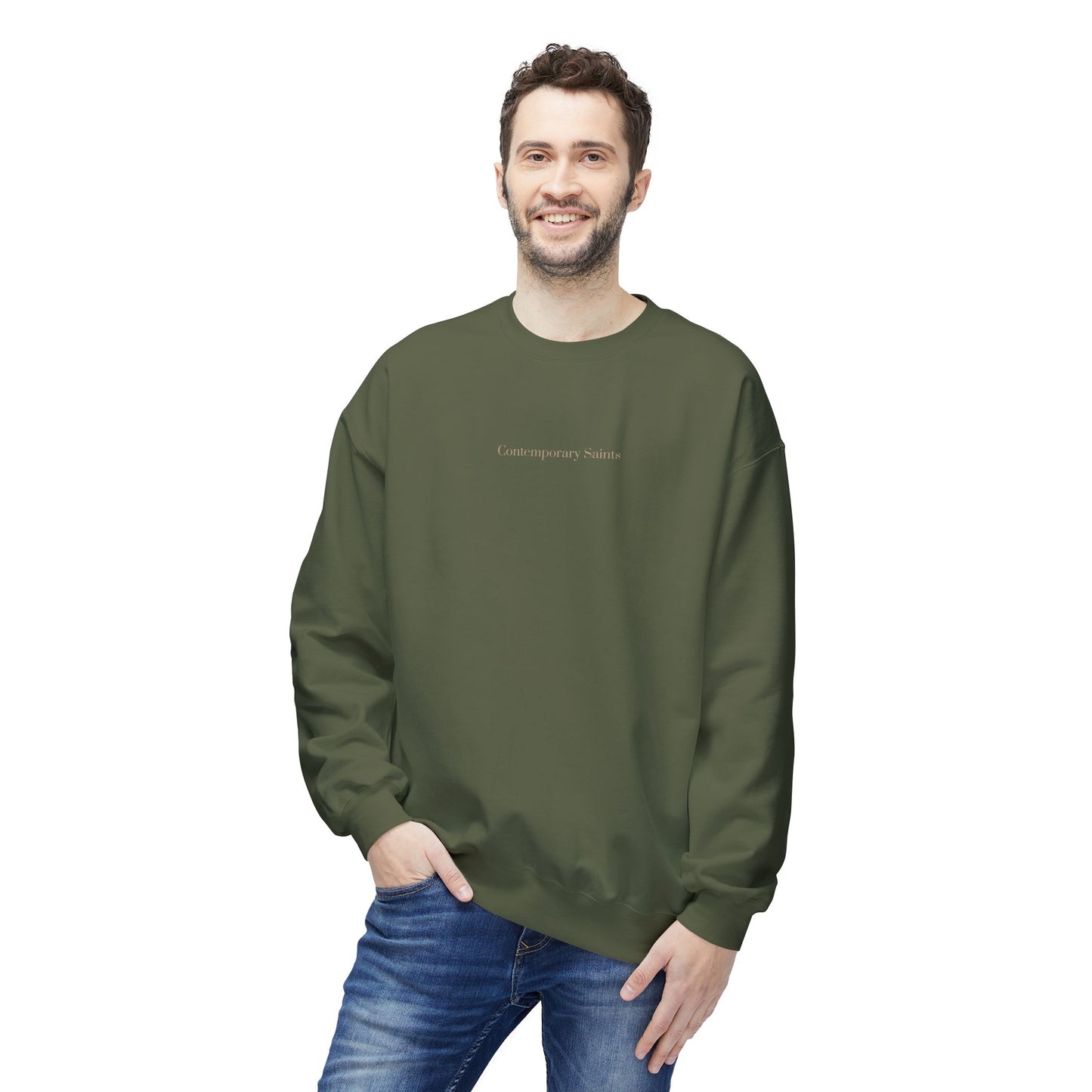 Minimalist Contemporary Saints Logo Sweatshirt