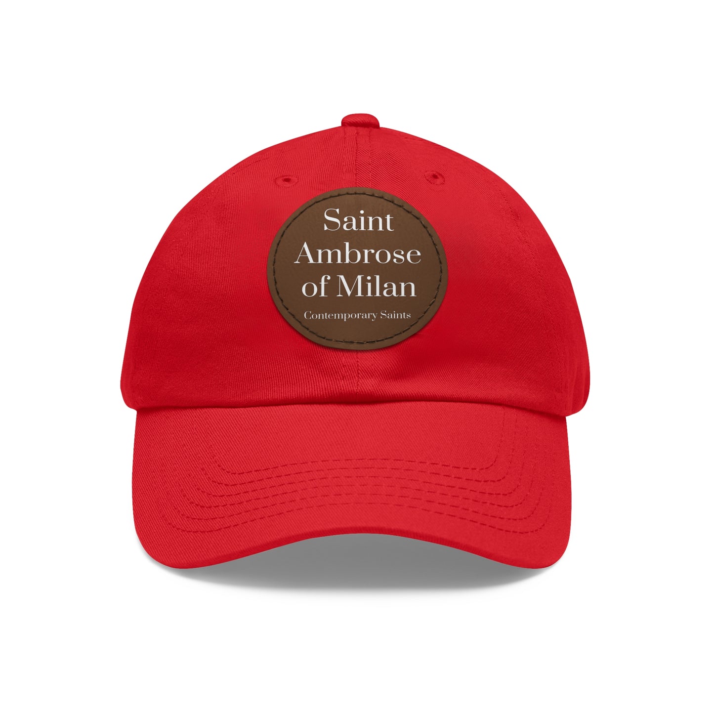 Saint Ambrose Leather Patch Hat