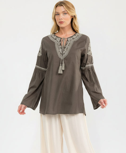 Teresa Olive Blouse