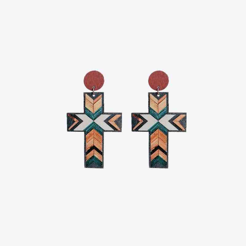 Pendientes colgantes con forma de cruz