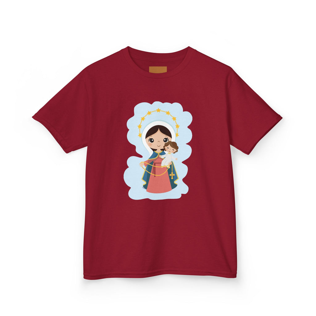 Camiseta infantil animada de Jesús y María