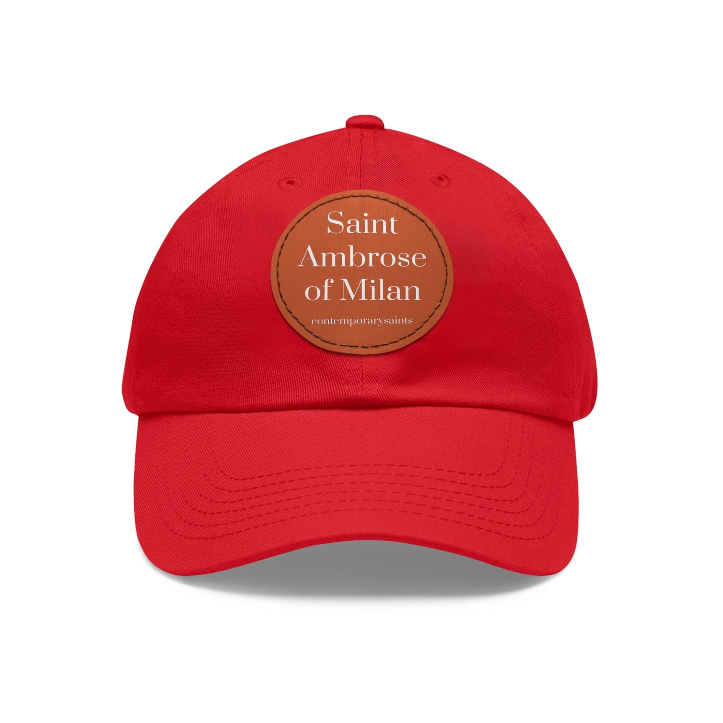 Saint Ambrose Leather Patch Hat