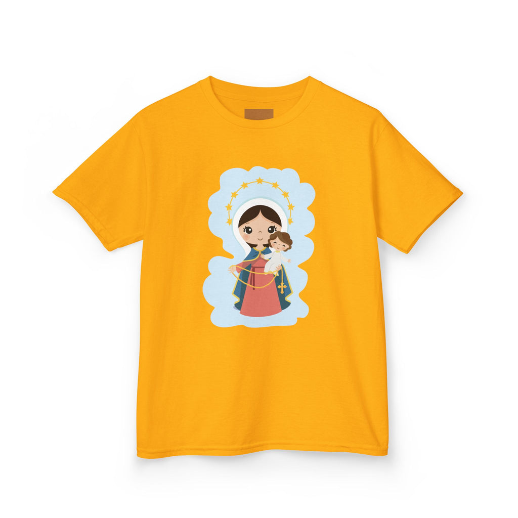 Camiseta infantil animada de Jesús y María