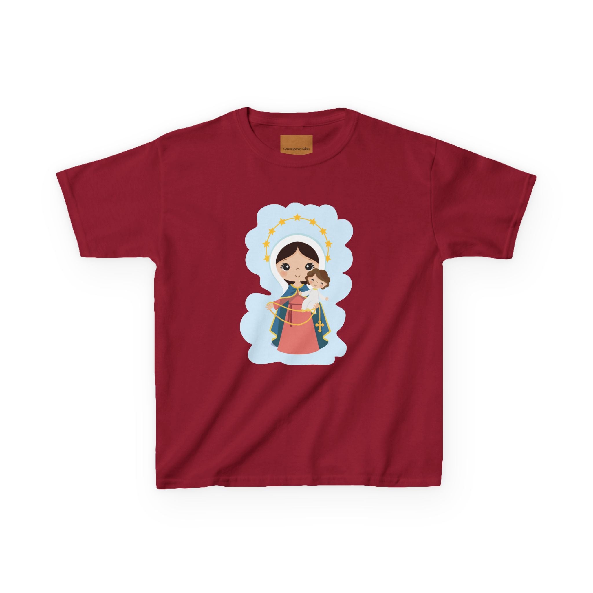 Camiseta infantil animada de Jesús y María