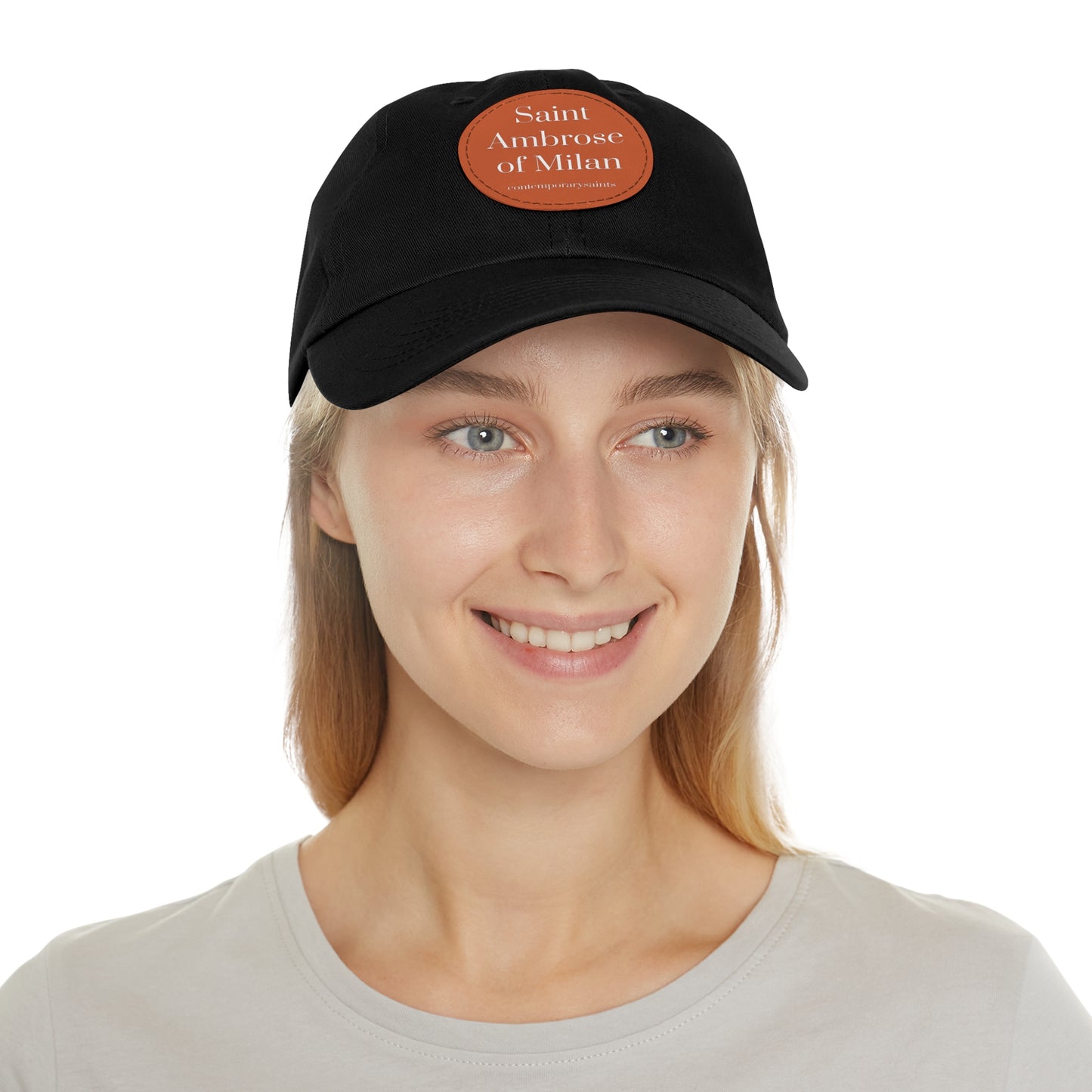 Saint Ambrose Leather Patch Hat