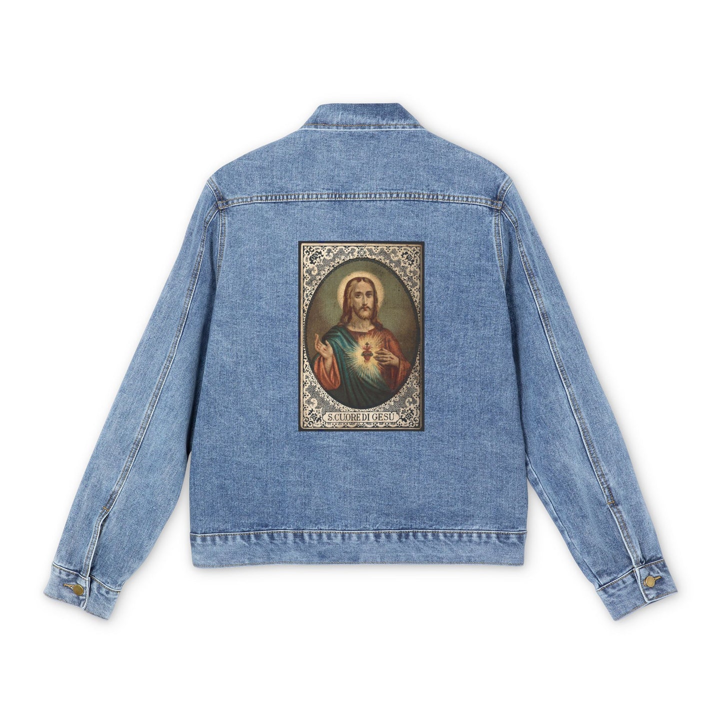 Vintage Denim Jacket - Men's Sacro Cuore di Gesú