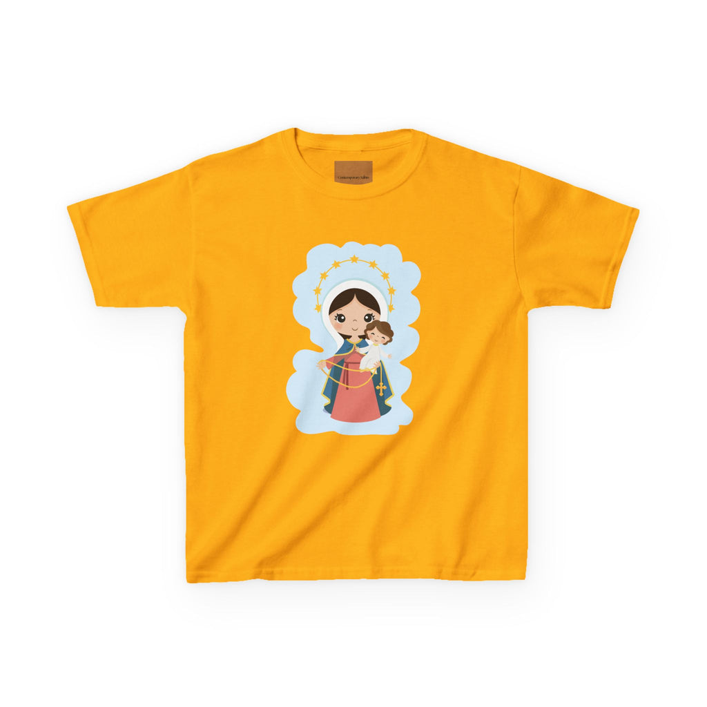 Camiseta infantil animada de Jesús y María