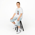 Camiseta infantil animada de Jesús y María