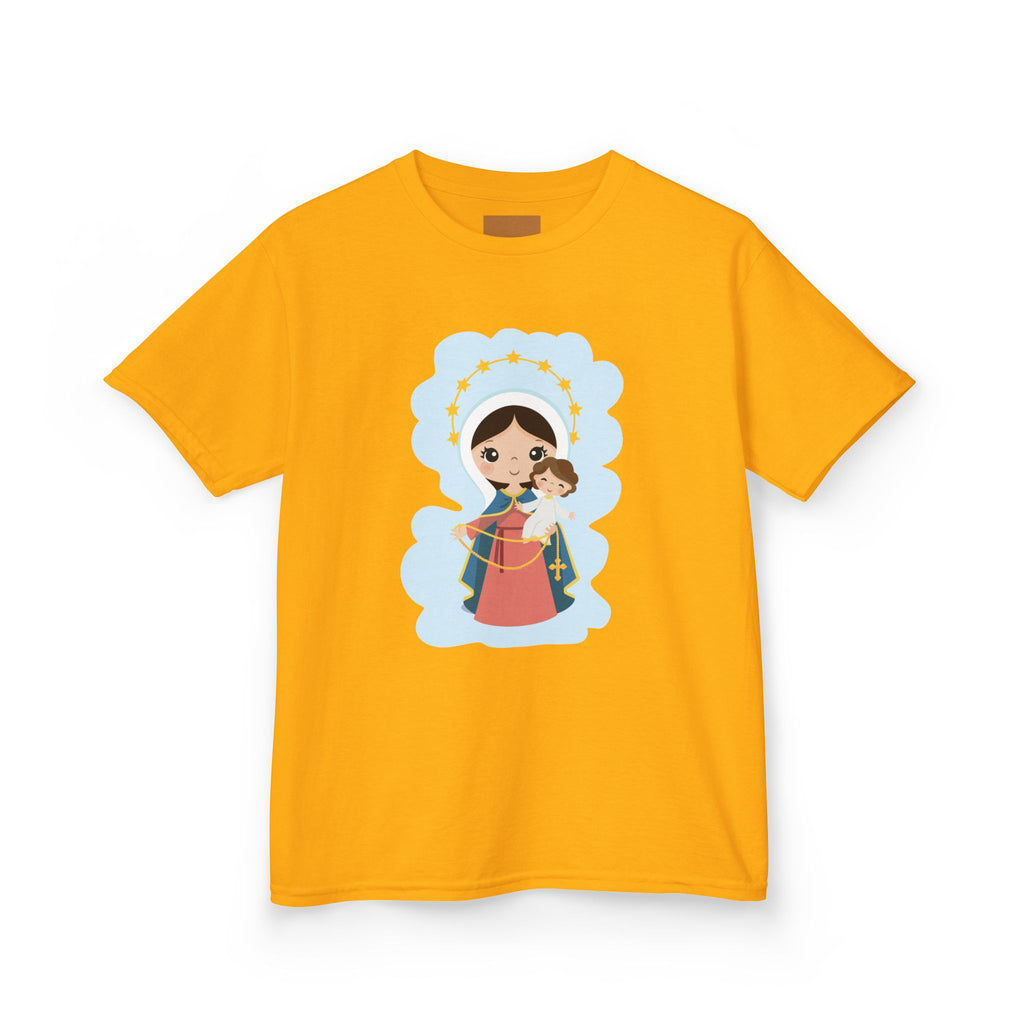 Camiseta infantil animada de Jesús y María