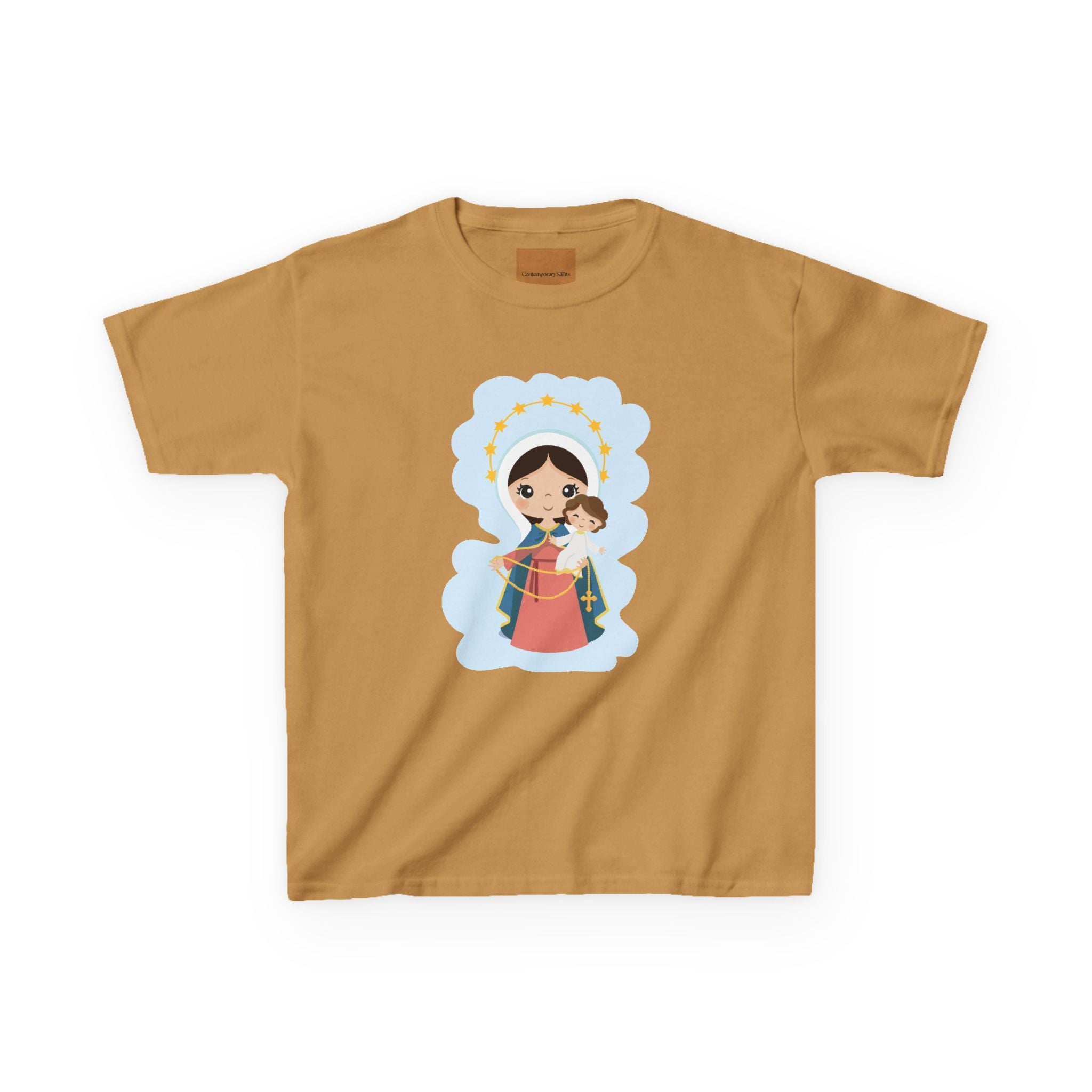 Camiseta infantil animada de Jesús y María