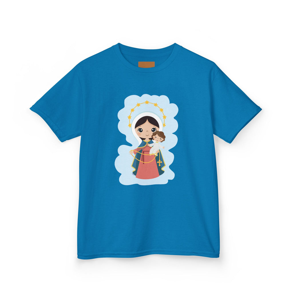 Camiseta infantil animada de Jesús y María