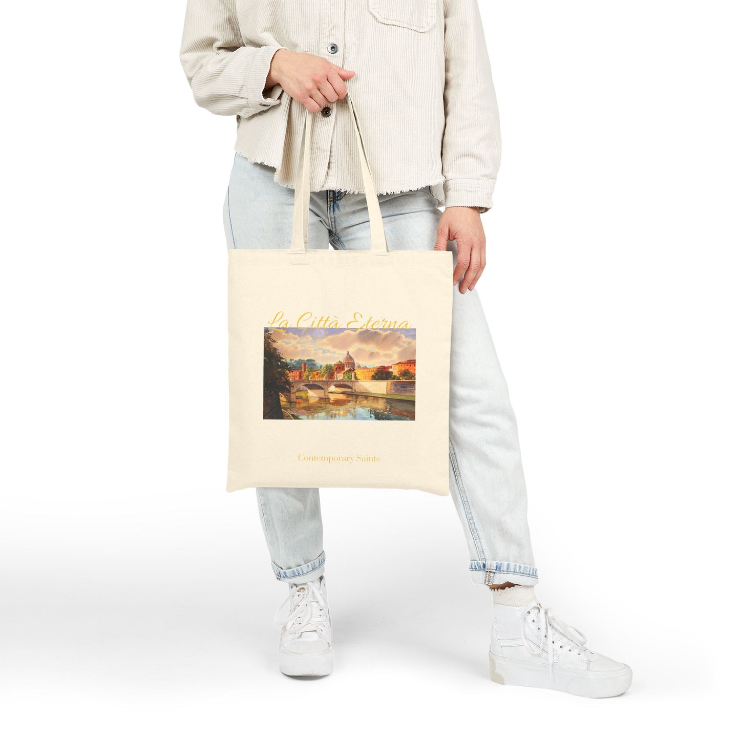 Bolsa de mano con paisaje de Roma