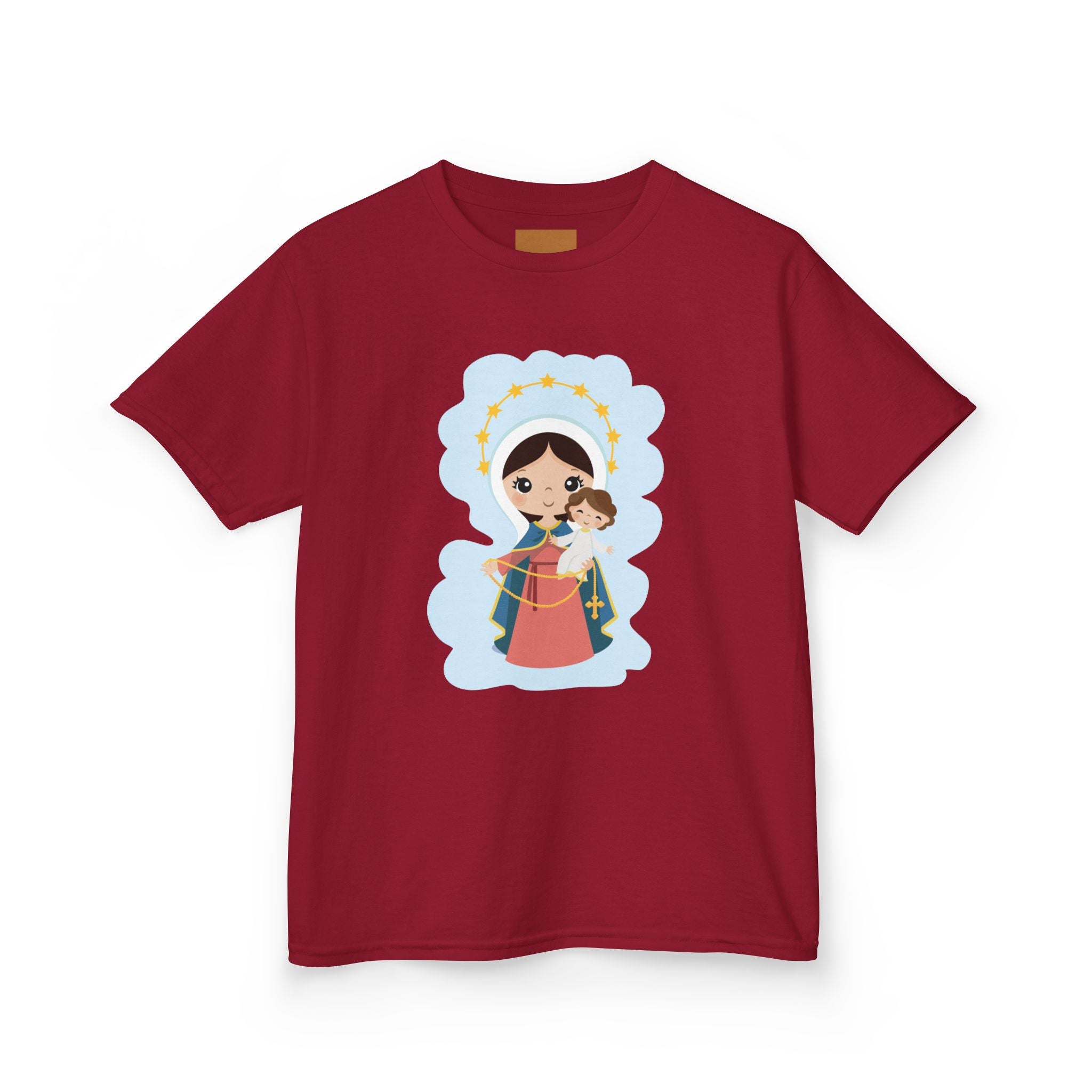 Camiseta infantil animada de Jesús y María
