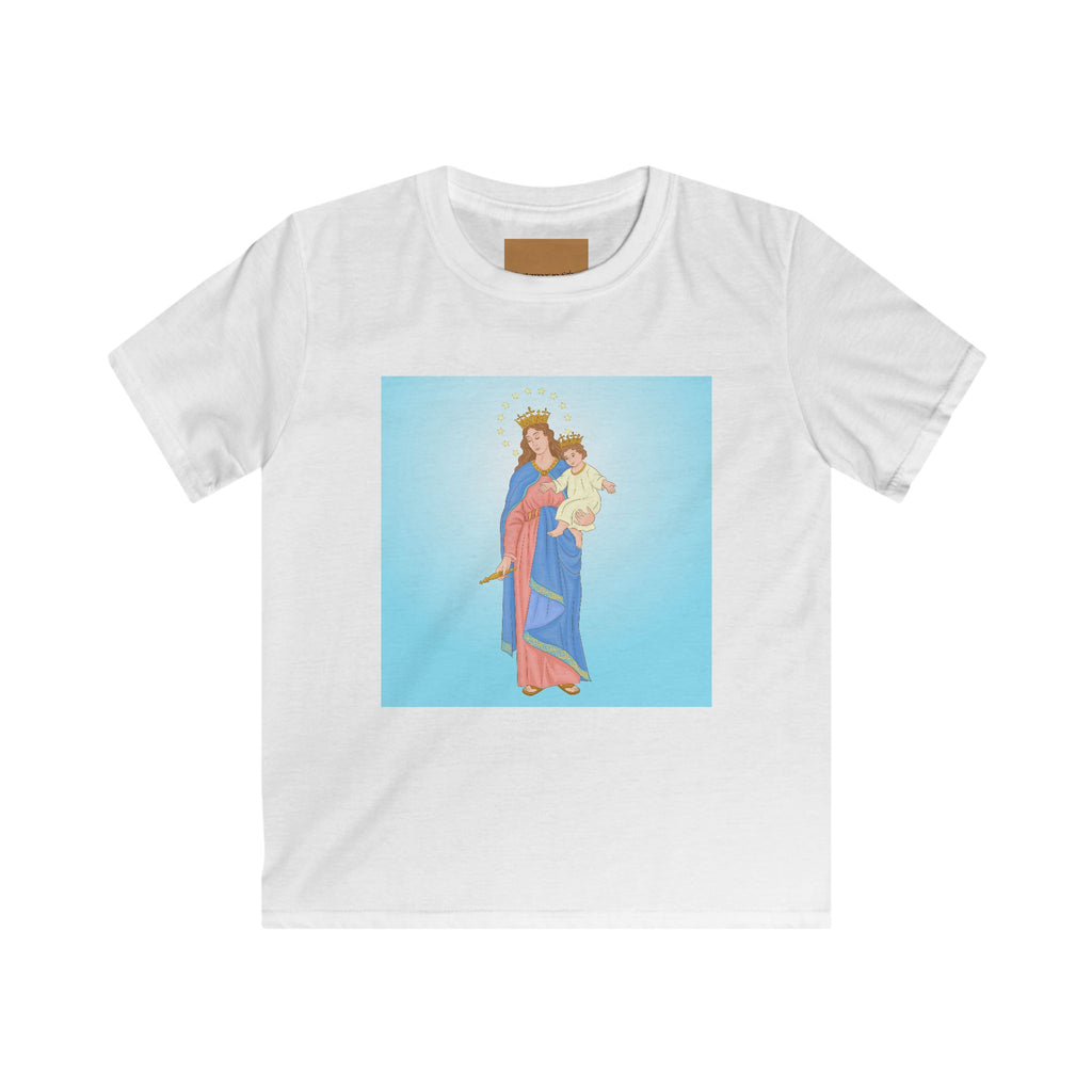 Camiseta infantil de Nuestra Señora del Socorro y el Niño Jesús