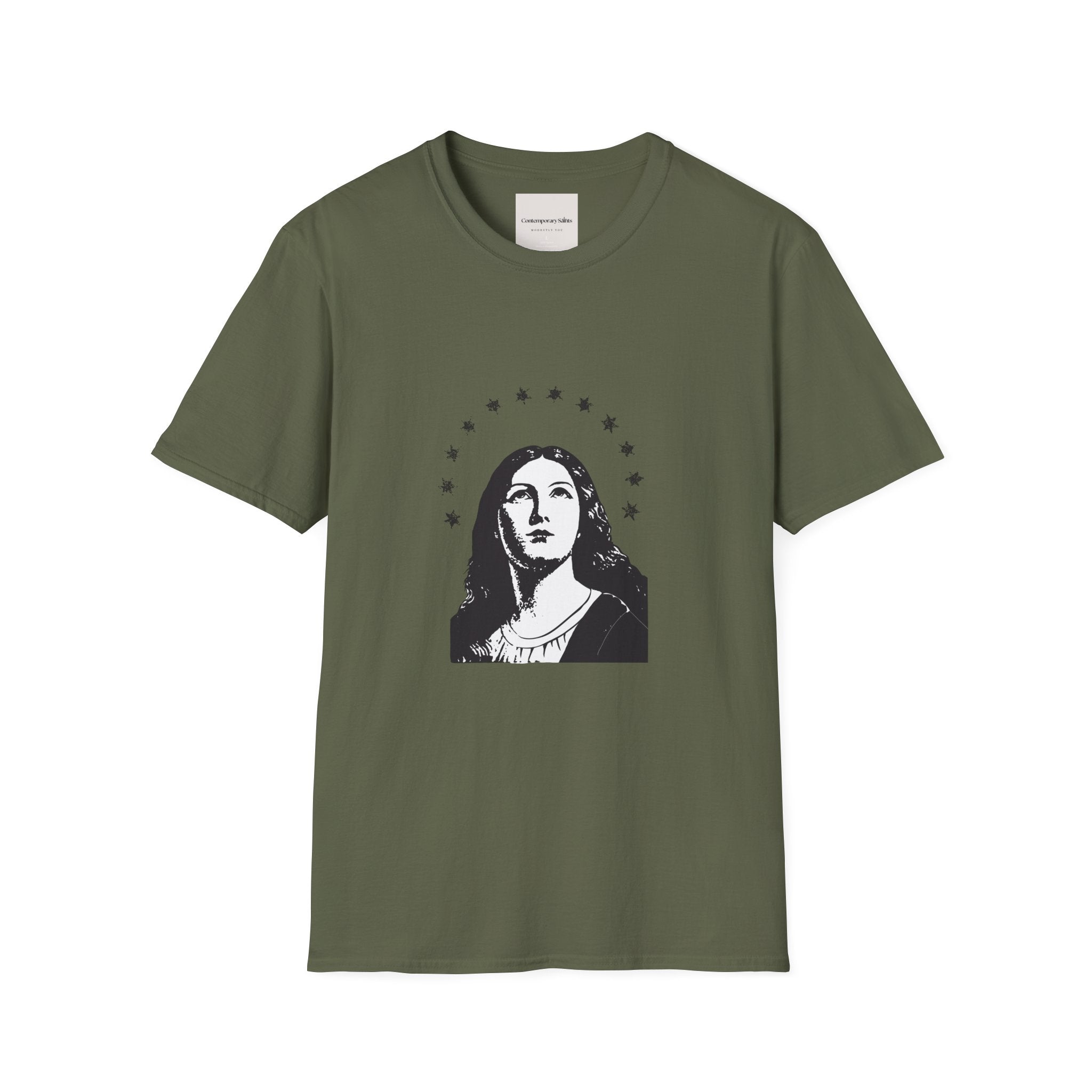 Vintage Madonna Portrait - Halo of Stars Tee