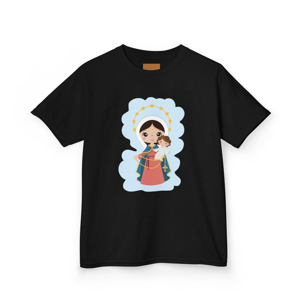 Camiseta infantil animada de Jesús y María
