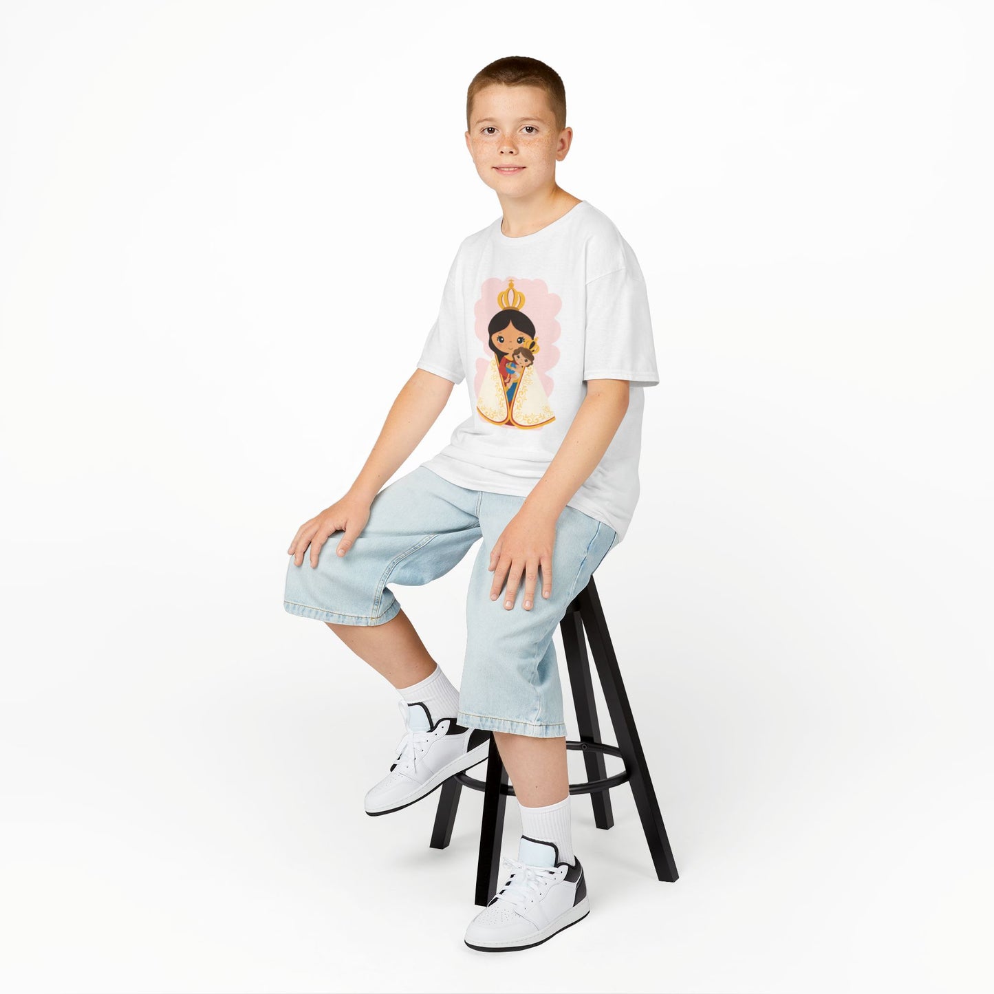 Camiseta infantil de María y Jesús de Nazaret