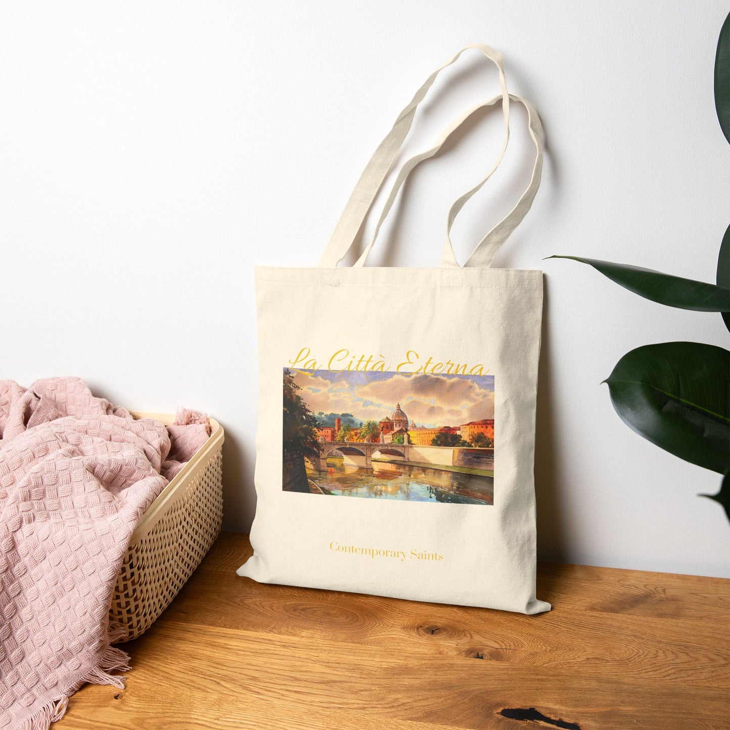 Bolsa de mano con paisaje de Roma