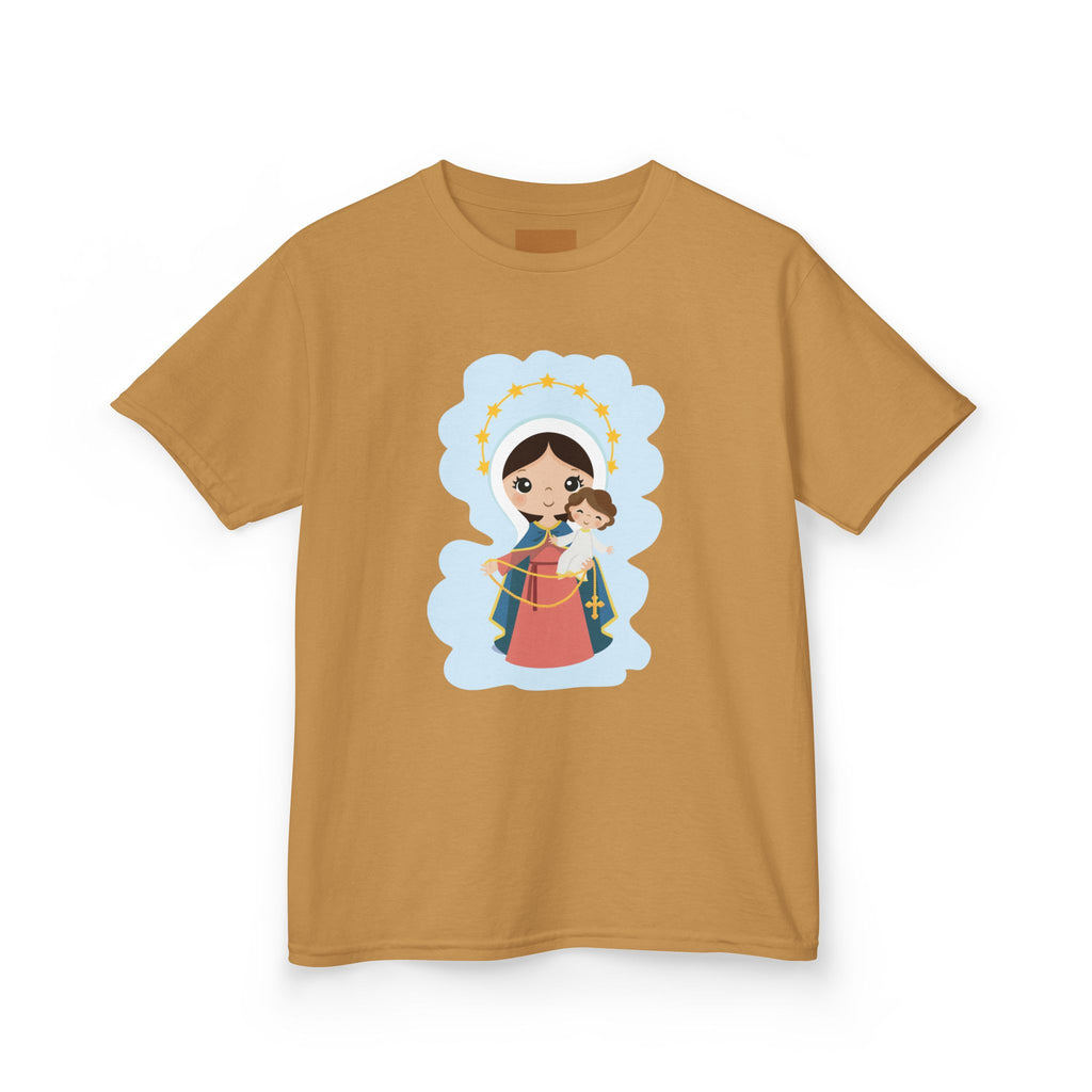 Camiseta infantil animada de Jesús y María