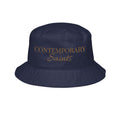 Contemporary Saints Embroidered Bucket Hat — Vintage Cotton Streetwear