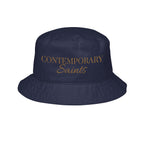 Contemporary Saints Embroidered Bucket Hat — Vintage Cotton Streetwear