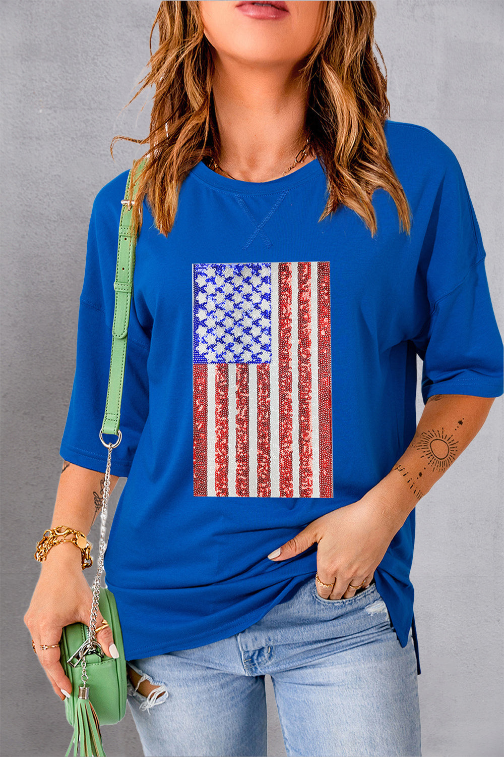 US Flag Sparkle T-Shirt