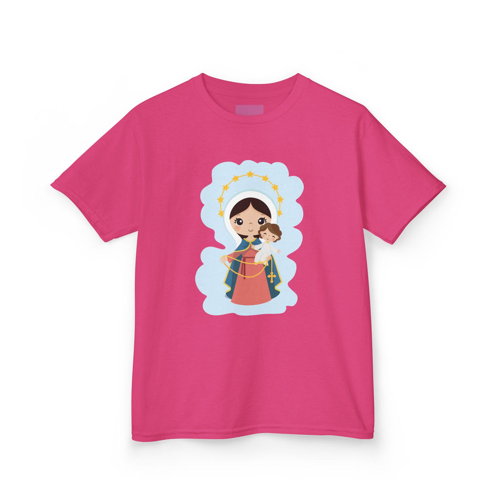 Camiseta infantil animada de Jesús y María