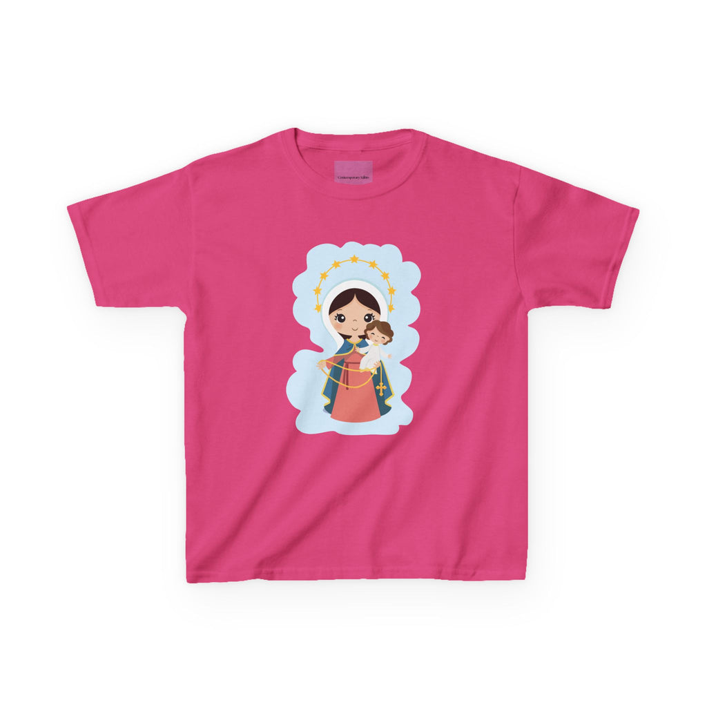 Camiseta infantil animada de Jesús y María