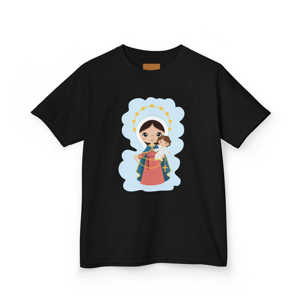Camiseta infantil animada de Jesús y María