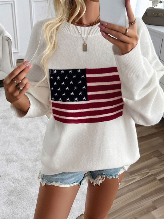 US Flag Knit Top