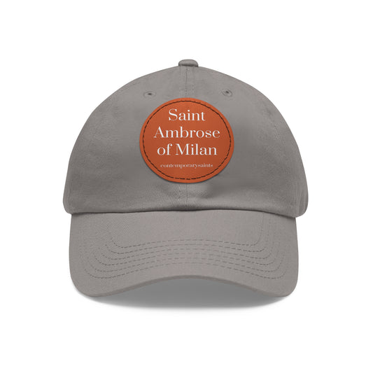 Saint Ambrose Leather Patch Hat