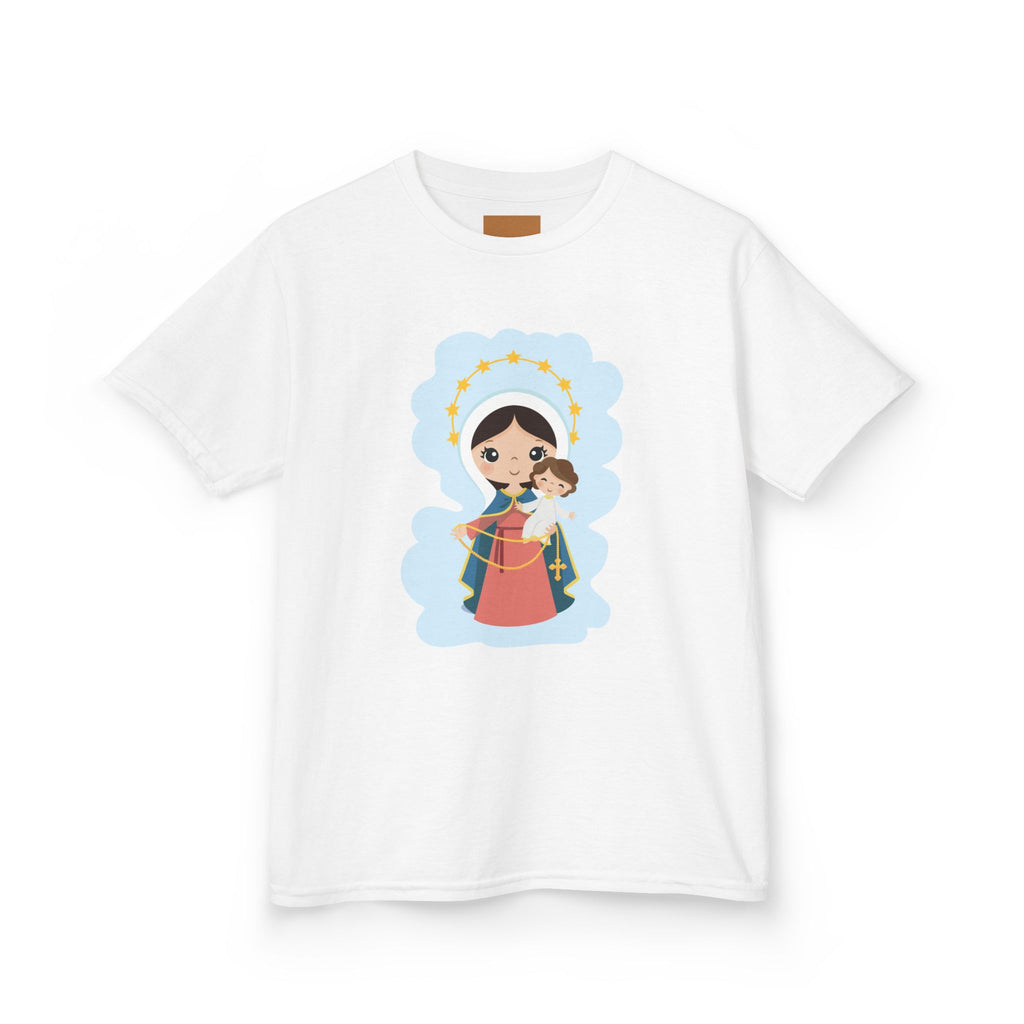 Camiseta infantil animada de Jesús y María