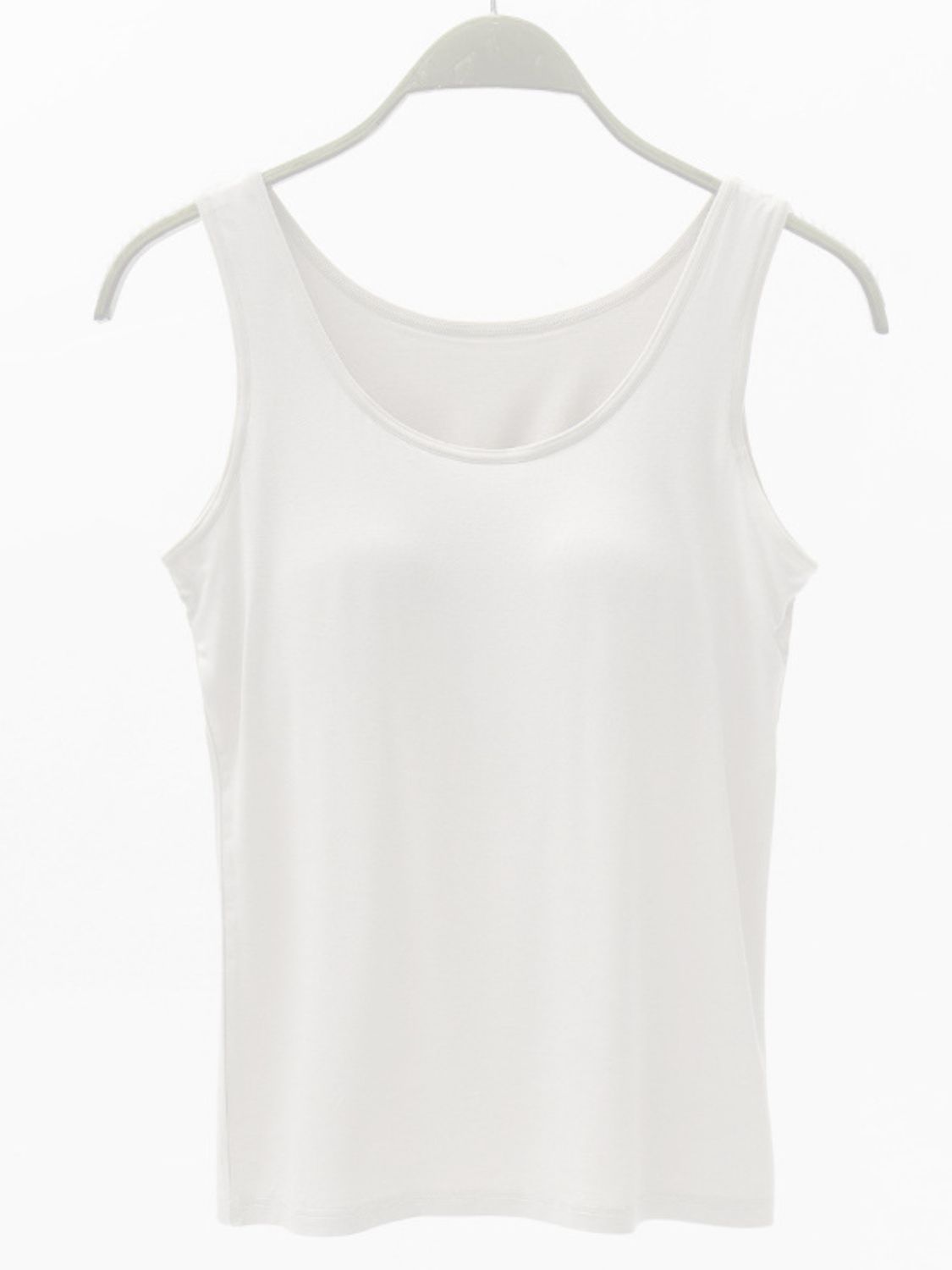 Full Size Wide Strap Modal Tank with Bra