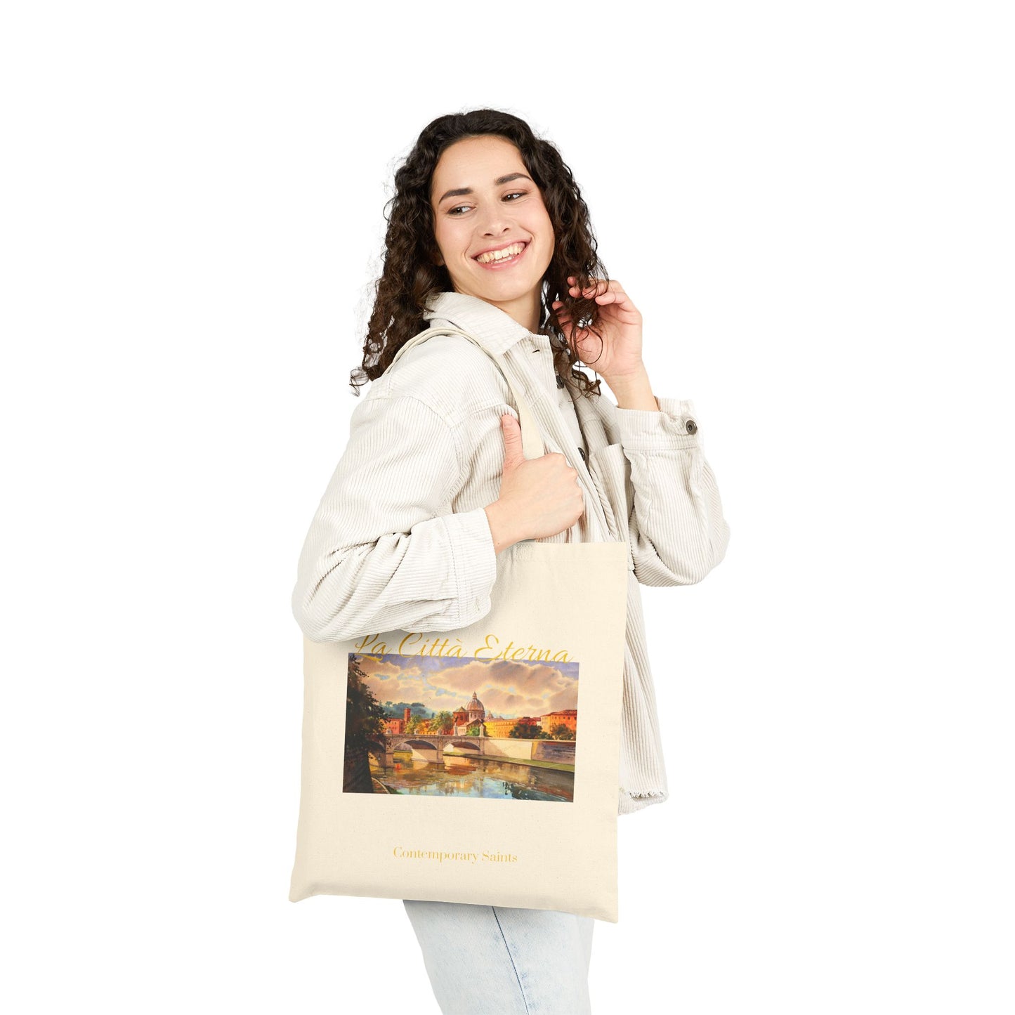 Bolsa de mano con paisaje de Roma