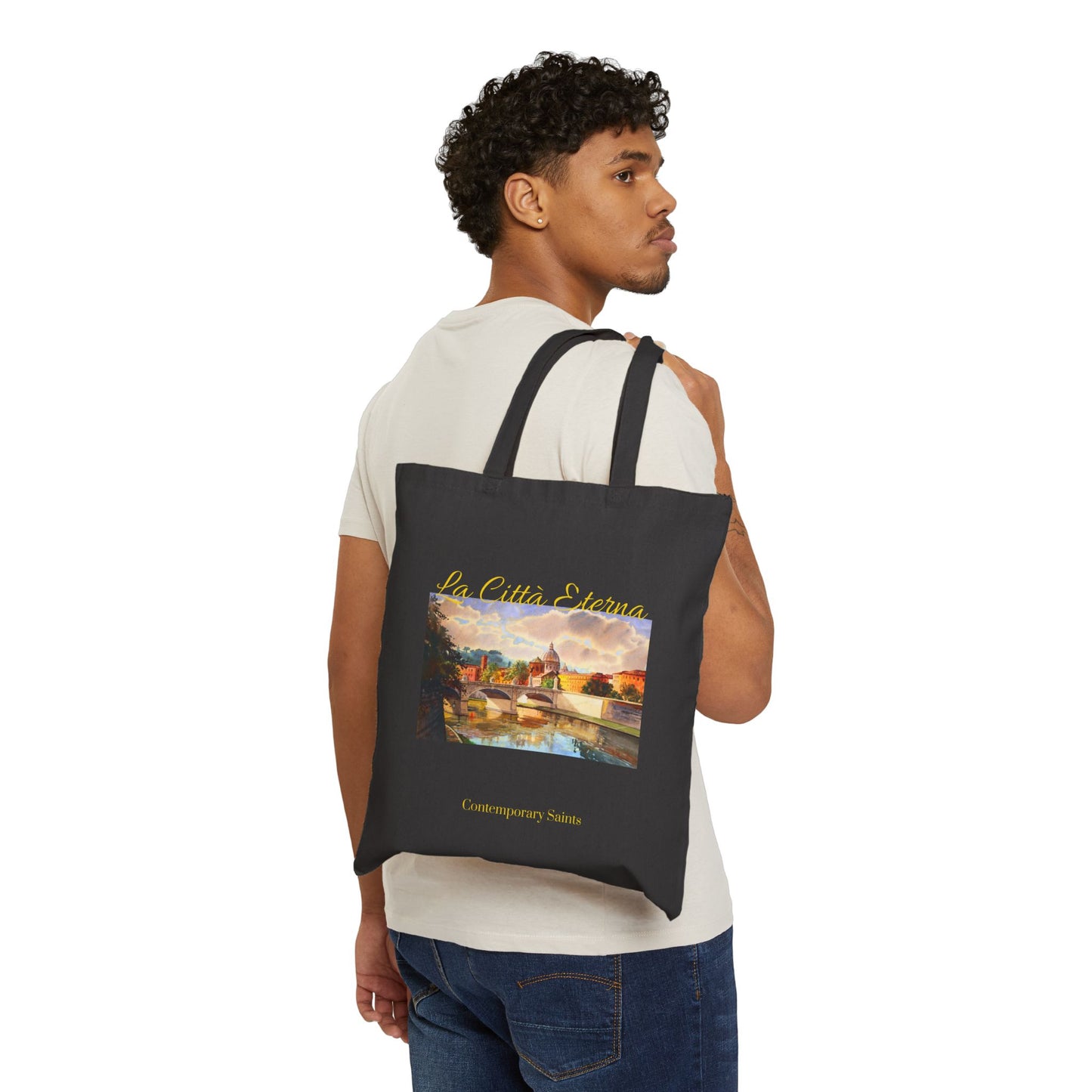 Bolsa de mano con paisaje de Roma