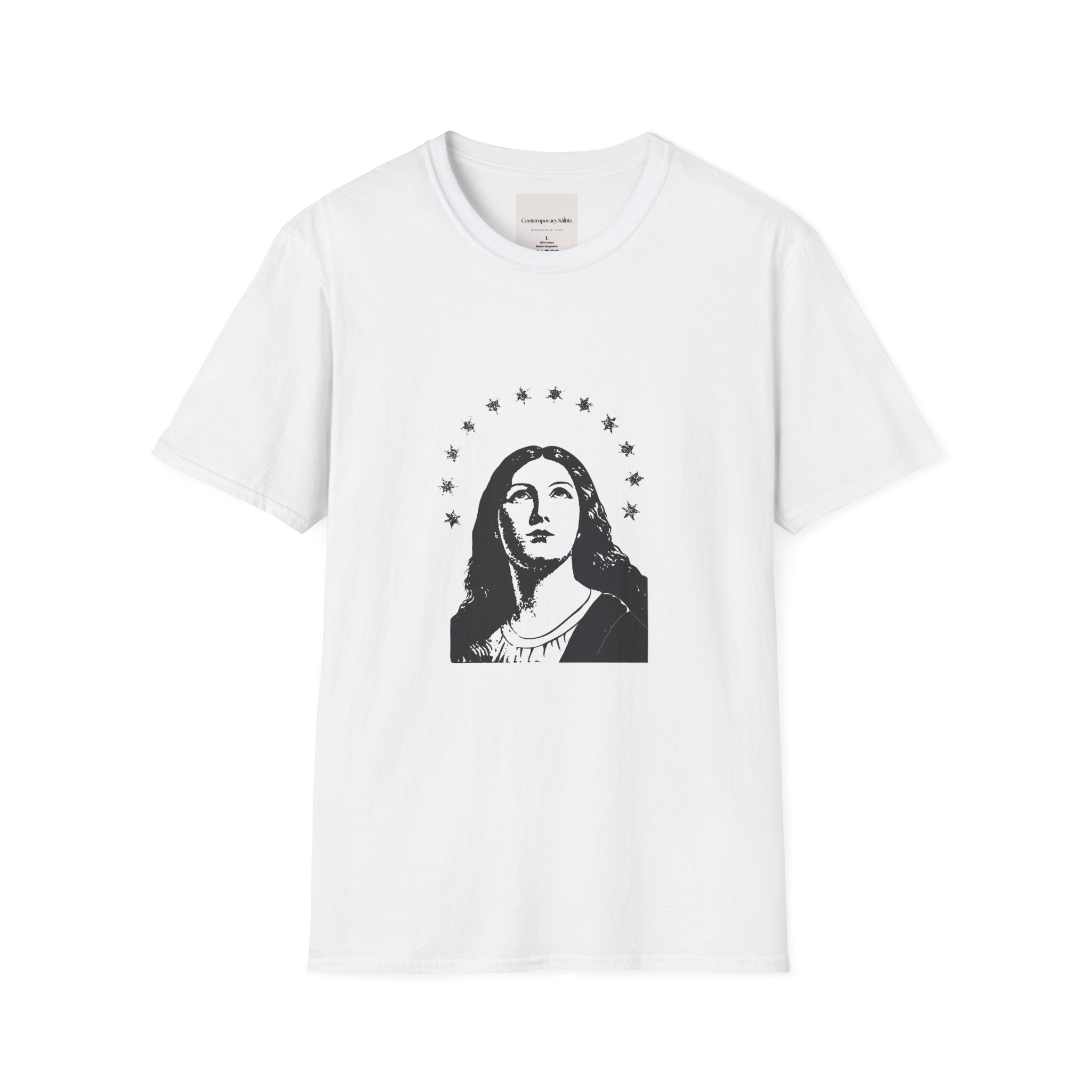 Vintage Madonna Portrait - Halo of Stars Tee
