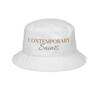 Contemporary Saints Embroidered Bucket Hat — Vintage Cotton Streetwear