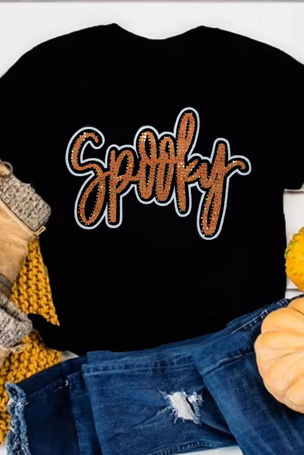 Spooky Rhinestone T-Shirt