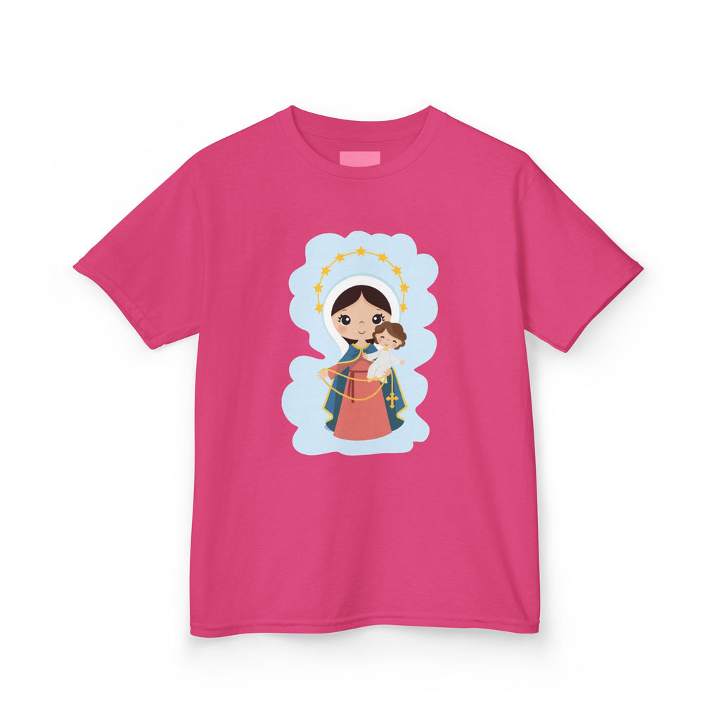 Camiseta infantil animada de Jesús y María