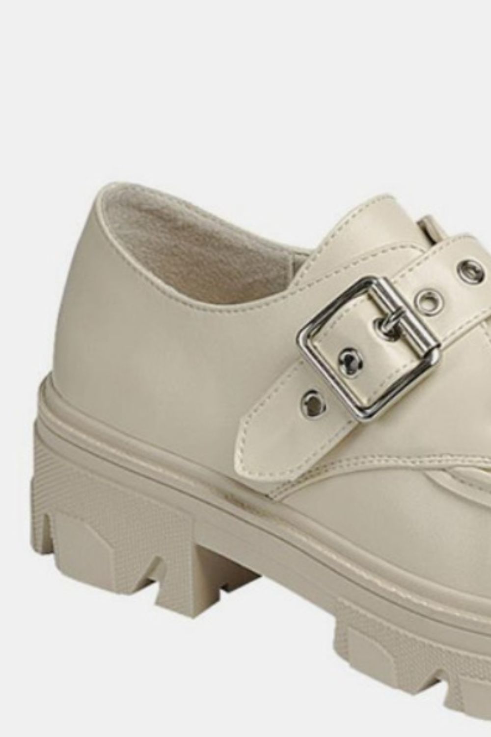 Mocasines con plataforma y suela dentada con hebilla Forever Link