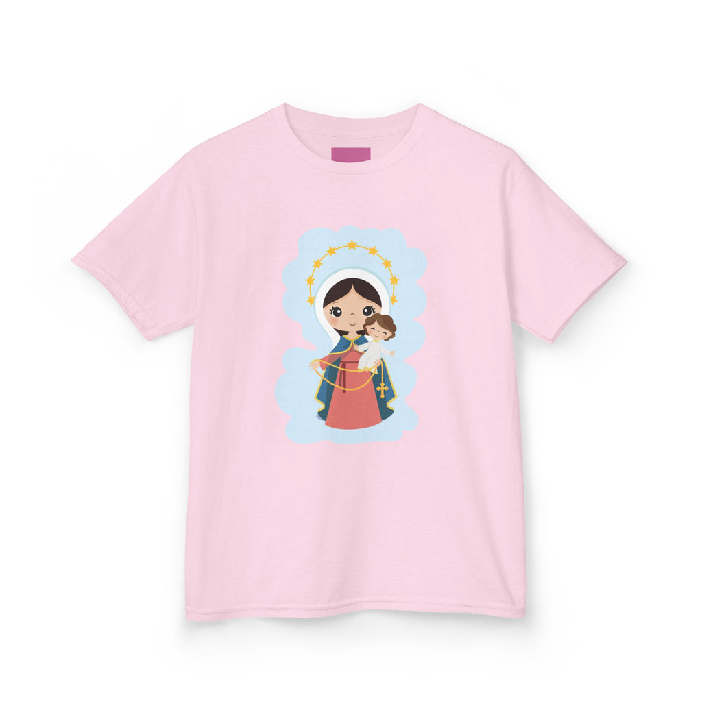Camiseta infantil animada de Jesús y María