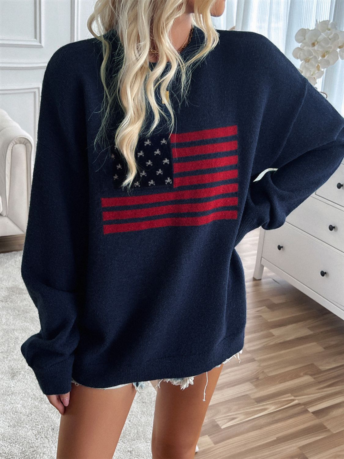 US Flag Knit Top