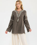 Teresa Olive Blouse